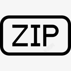 卒中类型zip文件的圆角矩形界面符号图标高清图片