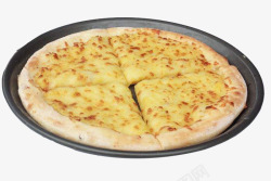 铁盘披萨铁盘榴莲果肉披萨高清图片