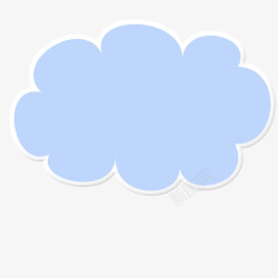 蓝色卡通对话框素材