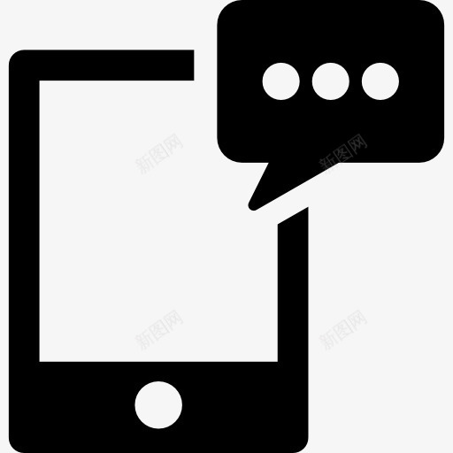 手机短信图标png_新图网 https://ixintu.com 手机 手机短信 技术 智能手机 聊天
