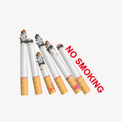 吸烟公益广告元素矢量图素材
