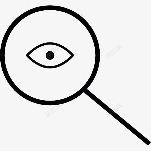 放大镜图标png_新图网 https://ixintu.com 侦探 搜索 放大镜 标志 眼 调查