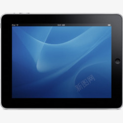 蓝色平板iPad景观蓝色背景图标高清图片