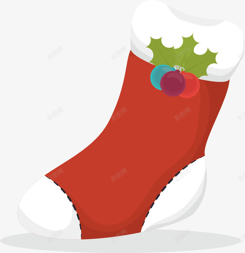 圣诞节装礼物的袜子png免抠素材_新图网 https://ixintu.com 1225 圣诞节 圣诞节袜子 矢量元素