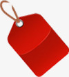 红色吊牌双11标签素材