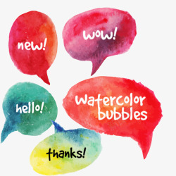 黑板气泡框英文对话气泡彩色片高清图片