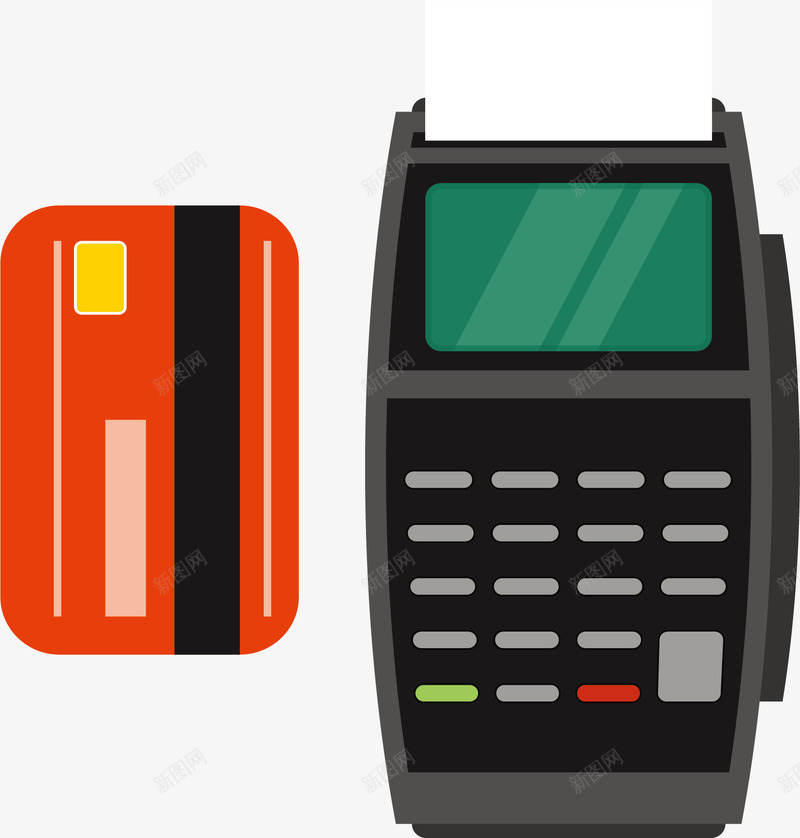 商场刷卡机器png免抠素材_新图网 https://ixintu.com 信用卡 刷卡支付 刷卡机 矢量素材 银行卡