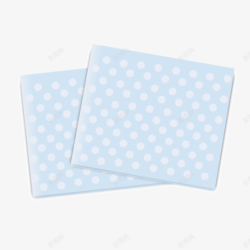 蓝色面巾纸png免抠素材_新图网 https://ixintu.com 点状 素材 蓝色 面巾纸