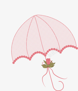 洋伞卡通手绘粉色公主洋伞矢量图高清图片