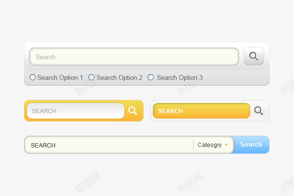 网页输入框png免抠素材_新图网 https://ixintu.com 搜索框 放大镜 网页设计 输入框