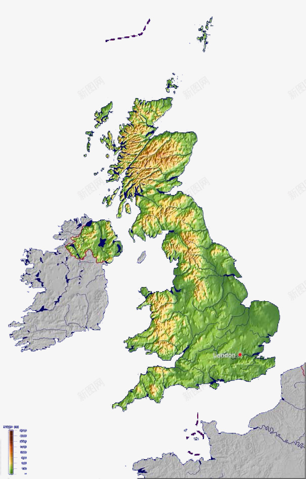 英国卫星地图png免抠素材_新图网 https://ixintu.com 卫星地图 地图 英国 英国地图