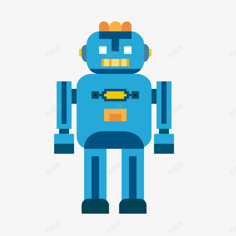 卡通智能机器人png免抠素材_新图网 https://ixintu.com 三毛 人机交互 人机交互界面 卡通 手绘 智能机器人 机器人 蓝色