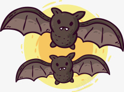 恐怖也蝙蝠矢量图素材