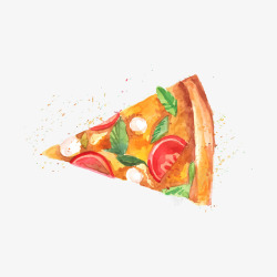 创意手绘披萨素材