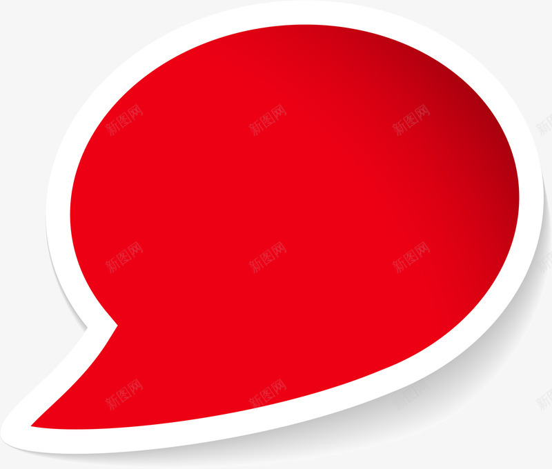 红色简约对话框png免抠素材_新图网 https://ixintu.com 免抠PNG 图案 对话框 简约 红色 边框纹理
