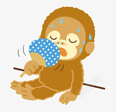 猴卡通动物图标png_新图网 https://ixintu.com 动物 动物图案 卡通猴 猴子图标 猴矢量图 素描