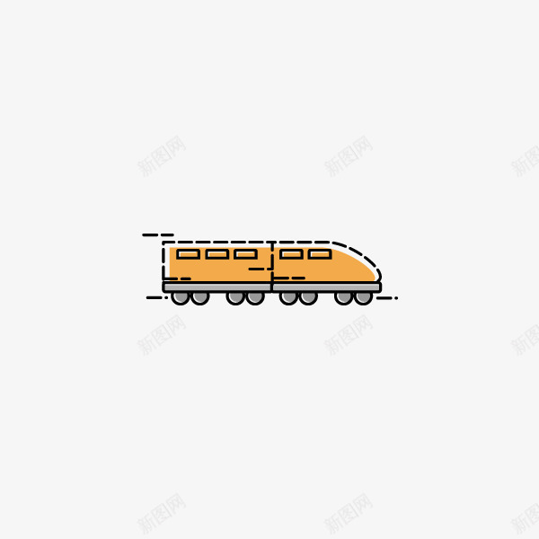 卡通手绘黄色的火车png免抠素材_新图网 https://ixintu.com Q版小火车 创意 动漫动画 卡通火车 手绘 艺术 黄色的