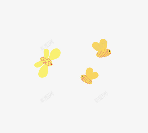 黄色的小蜜蜂png免抠素材_新图网 https://ixintu.com 创意卡通小动物 动物 卡通动物 卡通蜜蜂 黄色