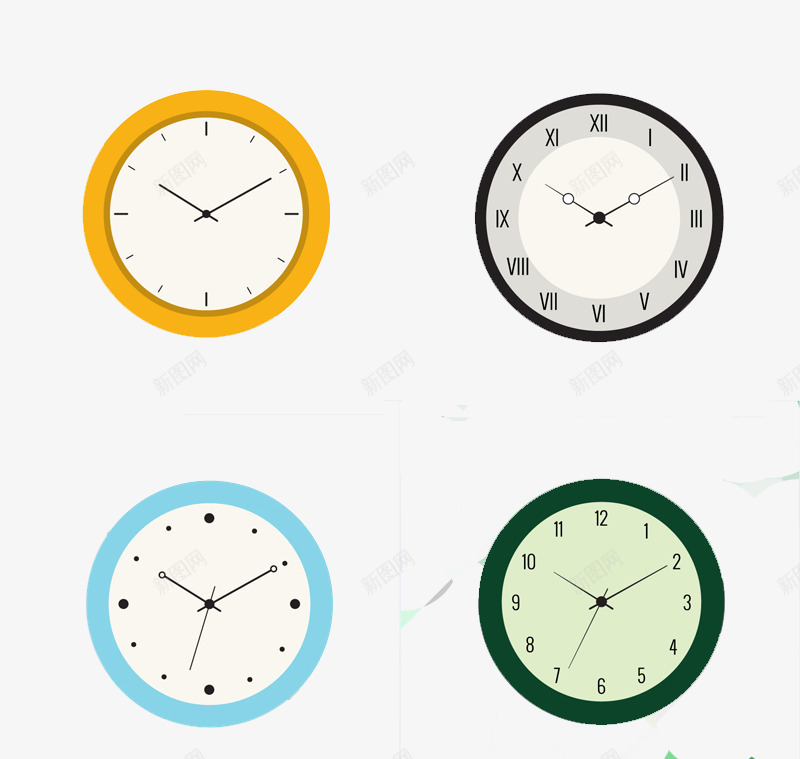 钟表装饰PPTpng免抠素材_新图网 https://ixintu.com PPT 效率 时钟 时间管理 装饰 钟表