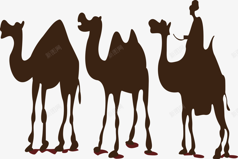 沙漠里的骆驼png免抠素材_新图网 https://ixintu.com 沙漠 沙漠骆驼 骆驼 骆驼沙漠