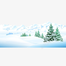 雪山雪景片矢量图素材