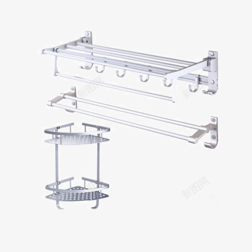 升级加厚款浴室挂件png免抠素材_新图网 https://ixintu.com 产品实物 太空铝 毛巾架 浴室挂件