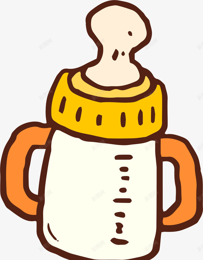 卡通手绘婴儿奶瓶瓶子png免抠素材_新图网 https://ixintu.com 儿童用品 卡通 奶瓶 婴儿 手绘 瓶子 矢量图案