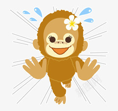 动物图标猴图案卡通小猴子图标
