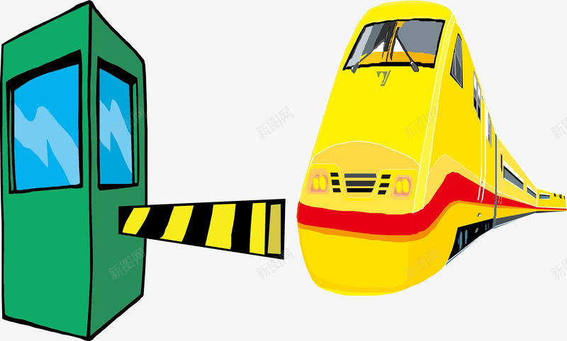 火车和收费站岗亭png免抠素材_新图网 https://ixintu.com 停车 岗亭 收费站 火车 等待