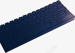 蓝色卡通键盘智能素材