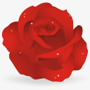 扁平风格创意合成效果红色的玫瑰花素材