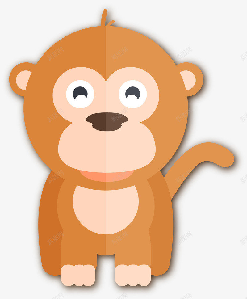 猴子png免抠素材_新图网 https://ixintu.com 卡通动物 手绘猴子 灵长目 猴科