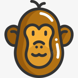 灵长类动物王国猴子图标高清图片