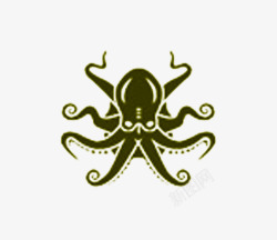 八条腿的章鱼章鱼高清图片