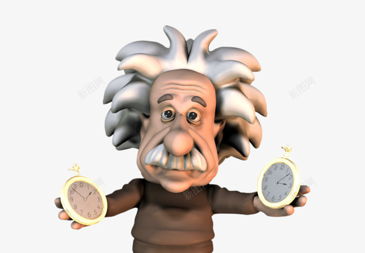 爱因斯坦的时间png免抠素材_新图网 https://ixintu.com 人物 博士 发明家 时间 爱因斯坦 爱因斯坦素材 钟表