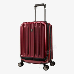棕色拉杆箱法国Delsey品牌棕色行李箱高清图片