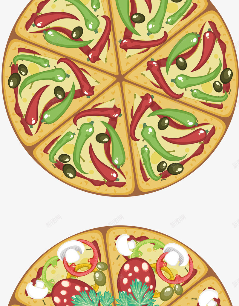漂浮美味披萨矢量图ai免抠素材_新图网 https://ixintu.com 披萨 漂浮 矢量图