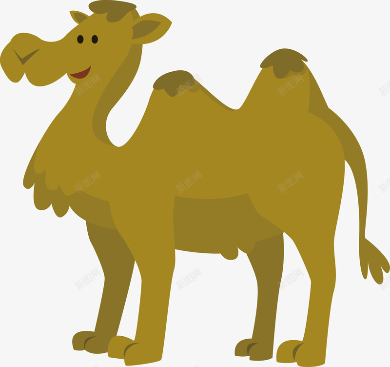 卡通骆驼png免抠素材_新图网 https://ixintu.com 卡通动物 棕色 沙漠之舟