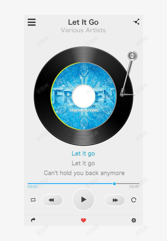 Letitgopng免抠素材_新图网 https://ixintu.com Let go it 播放器 播放器界面 音乐 音乐播放器 音乐播放器界面