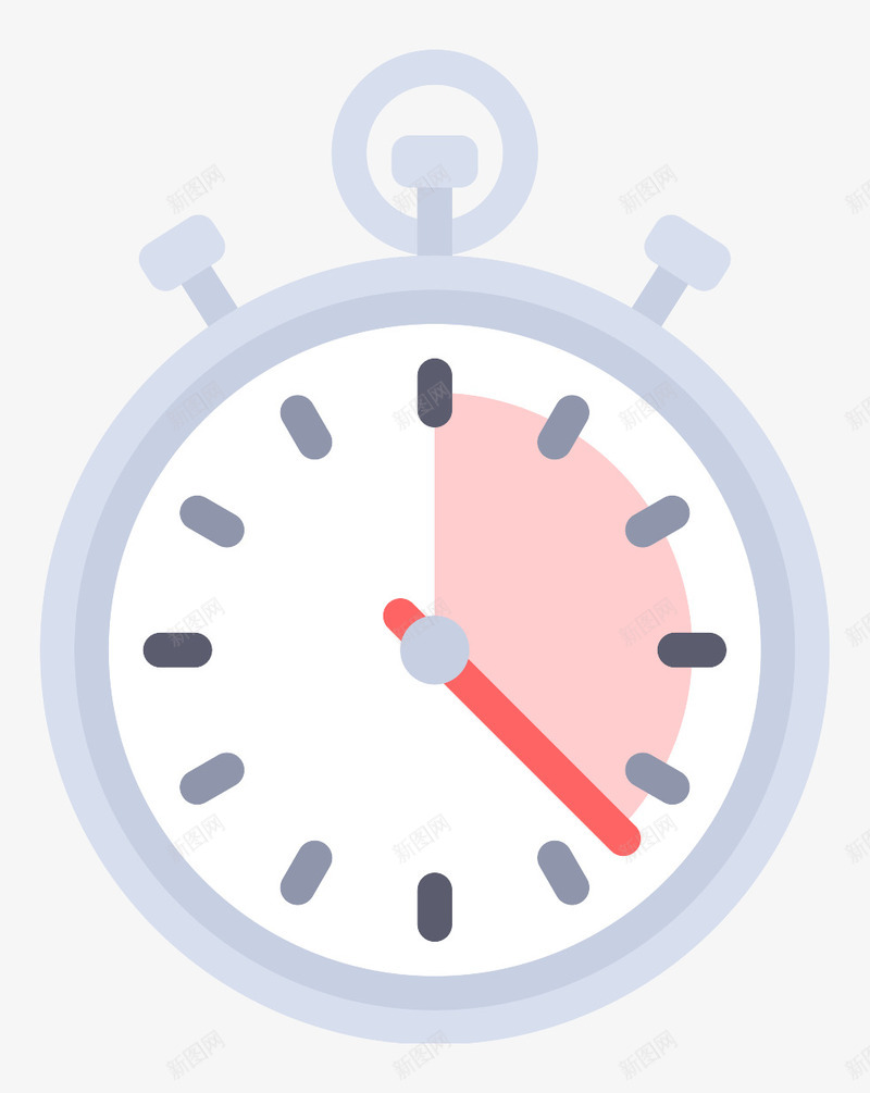 扁平化秒表png免抠素材_新图网 https://ixintu.com 分秒 指针 时间 时间动画 秒表 秒表矢量卡通图 钟表