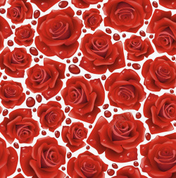 红色玫瑰花矢量图素材