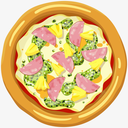 美味可口的披萨png免抠素材_新图网 https://ixintu.com 可口 培根 披萨 盘子 美味 西兰花