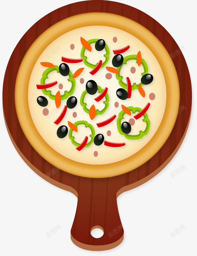 圆盘上的披萨矢量图ai免抠素材_新图网 https://ixintu.com 圆盘 披萨 素材 矢量图
