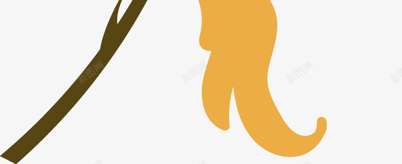 金光闪闪的花朵png免抠素材_新图网 https://ixintu.com 一朵 卡通 叶子 手绘 桔梗 棕色的 花朵 金黄色的