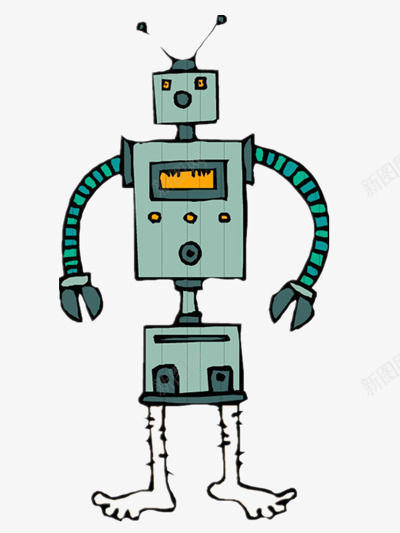 智能高科技机器人png免抠素材_新图网 https://ixintu.com 卡通 机器 素材