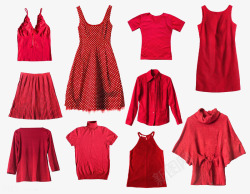 红色系列衣服素材