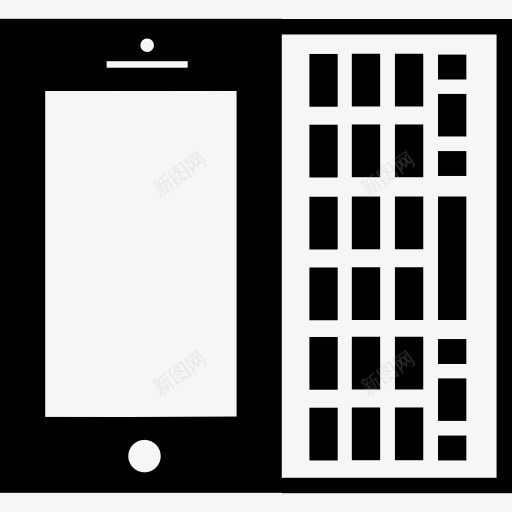 平板电脑或手机键盘图标png_新图网 https://ixintu.com 工具 工具和器具 平板电脑 手机 电子工具 电脑 键盘