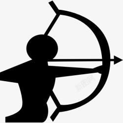 弓箭符号射手座的弓箭手图标高清图片