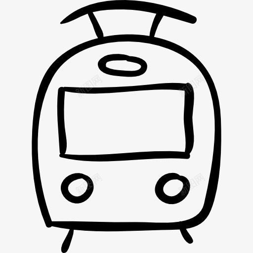 火车手绘轮廓正面图标png_新图网 https://ixintu.com 前面的轮廓 手绘概述 正面 汽车 火车 运输