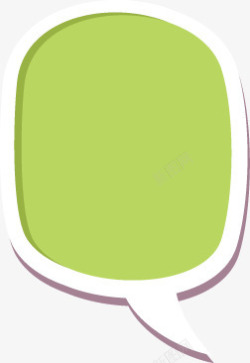 白色绿底边框对话框素材